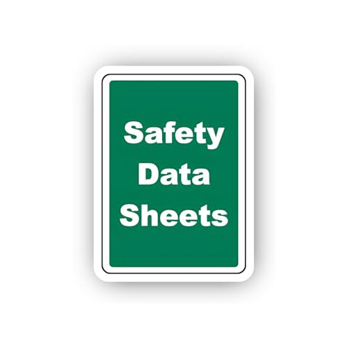 2 (Pieces) 3" and 5" Vertical Green Safety Data Sheets Sticker, Waterproof Vinyl Decals for Many Pur