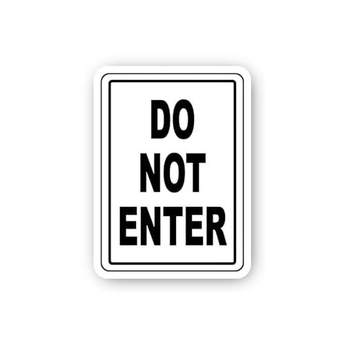 2 (Pieces) 3" and 5" Simple Do Not Enter Sign Sticker, Waterproof Vinyl Decals for Many Purpose Like