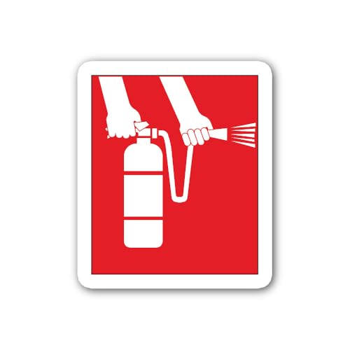 2 (Pieces) 3" and 5" Fire Extinguisher Sig Sticker, Waterproof Vinyl Decals for Many Purpose Like Ca