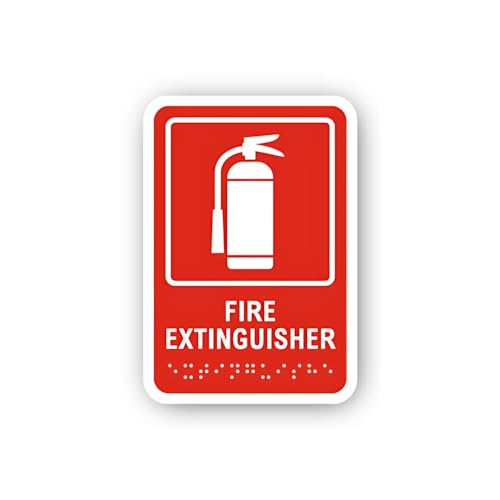 2 (Pieces) 3" and 5" Fire Extinguisher Location Sticker, Waterproof Vinyl Decals for Many Purpose Li
