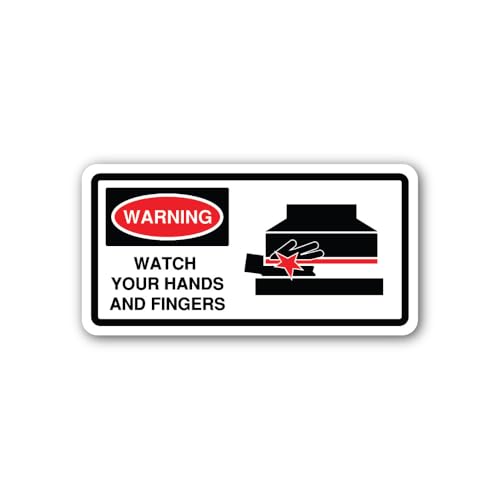 2 (Pieces) 3" and 5" Pinch Point from Vertical Movement Sticker, Waterproof Vinyl Decals for Many Pu