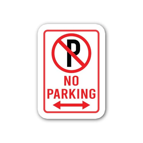 2 (Pieces) 3" and 5" No Parking Sign Arrow Sticker, Waterproof Vinyl Decals for Many Purpose Like Ca