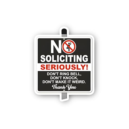 2 (Pieces) 3" and 5" Black No Soliciting Seriously Do Not Knock Sticker, Waterproof Vinyl Decals for