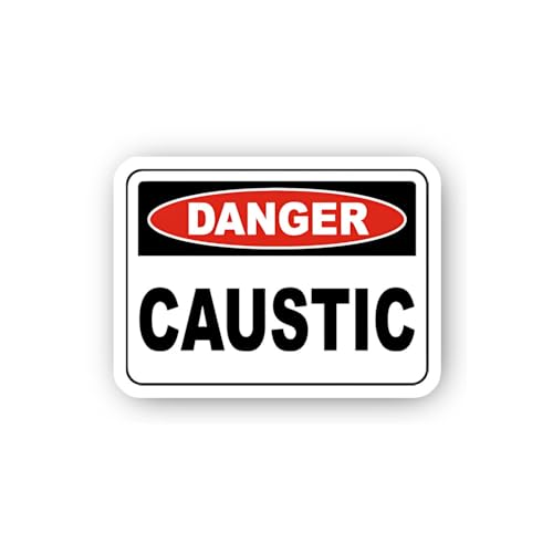 2 (Pieces) 3" and 5" Caustic Area Protective Goggles Required Sticker, Waterproof Vinyl Decals for M