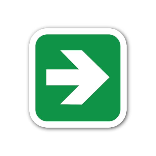 2 (Pieces) 3" and 5" Arrow Direction icon Sticker, Waterproof Vinyl Decals for Many Purpose Like Car