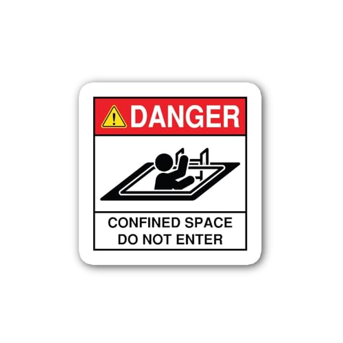 2 (Pieces) 3" and 5" Equipment Safety Sticker, Waterproof Vinyl Decals for Many Purpose Like Cars, T