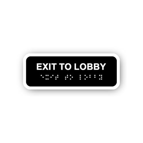 2 (Pieces) 3" and 5" Exit to Lobby Sign Sticker, Waterproof Vinyl Decals for Many Purpose Like Cars,