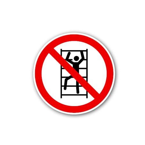 2 (Pieces) 3" and 5" Unauthorized Vertical Access Forbidden Sticker, Waterproof Vinyl Decals for Man