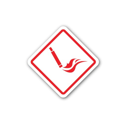 2 (Pieces) 3" and 5" Source of Ignition Sticker, Waterproof Vinyl Decals for Many Purpose Like Cars,