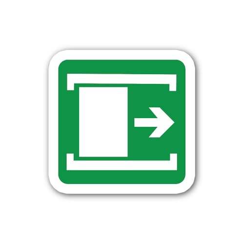 2 (Pieces) 3" and 5" Slide to Open Sign Sticker, Waterproof Vinyl Decals for Many Purpose Like Cars,
