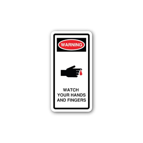2 (Pieces) 3" and 5" Minor Laceration Warning Decal Sticker, Waterproof Vinyl Decals for Many Purpos