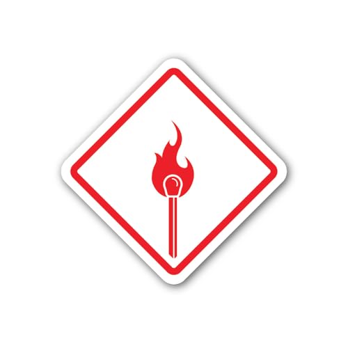 2 (Pieces) 3" and 5" Globally Harmonized Sign Sticker, Waterproof Vinyl Decals for Many Purpose Like