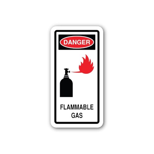 2 (Pieces) 3" and 5" Risk of fire Notice Sticker, Waterproof Vinyl Decals for Many Purpose Like Cars