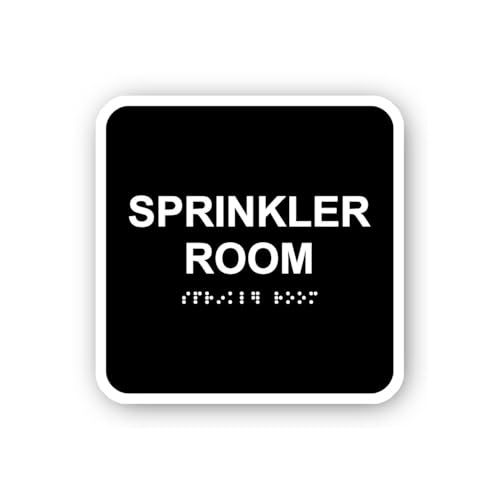 2 (Pieces) 3" and 5" Sprinkler Room Braille Sticker, Waterproof Vinyl Decals for Many Purpose Like C