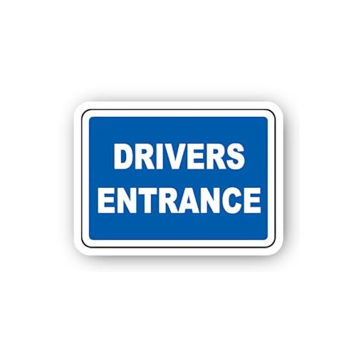 2 (Pieces) 3" and 5" Drivers Entrance Sign Sticker, Waterproof Vinyl Decals for Many Purpose Like Ca