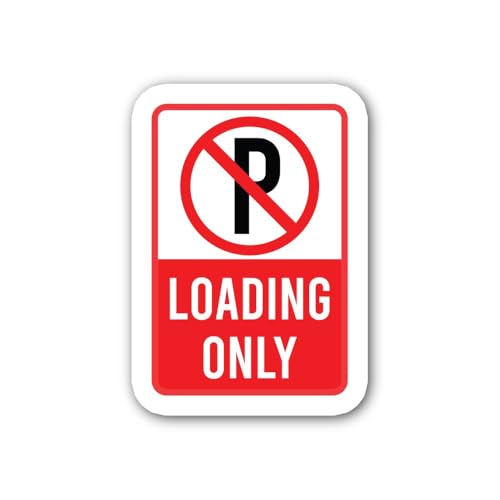 2 (Pieces) 3" and 5" No Parking Loading Zone Sign Sticker, Waterproof Vinyl Decals for Many Purpose
