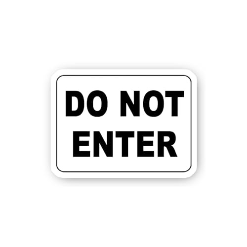 2 (Pieces) 3" and 5" Simple Do Not Enter Sticker, Waterproof Vinyl Decals for Many Purpose Like Cars