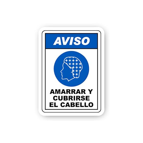 2 (Pieces) 3" and 5" Aviso Tie Back and Cover Hair Sticker, Waterproof Vinyl Decals for Many Purpose