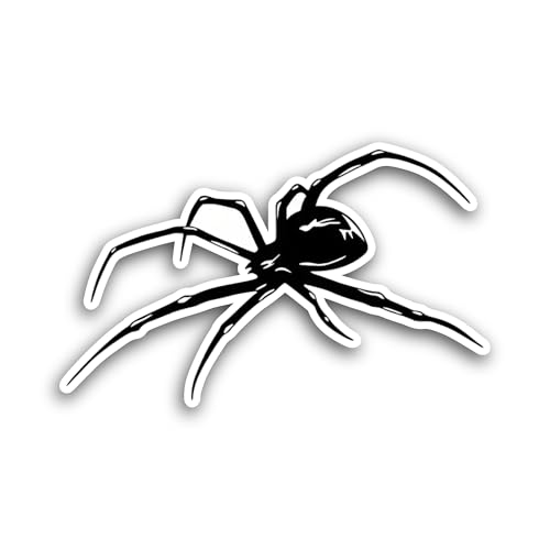 2 (Pieces) 3" and 5" Spider Silhouette Sticker, Waterproof Vinyl Decals for Many Purpose Like Cars,