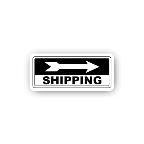 2 (Pieces) 3" and 5" Shipping Right Arrow Sign Sticker, Waterproof Vinyl Decals for Many Purpose Lik