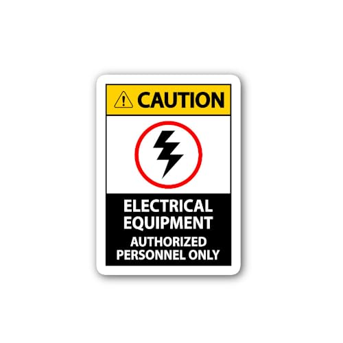 2 (Pieces) 3" and 5" Electrical Safety Sign icon Sticker, Waterproof Vinyl Decals for Many Purpose L