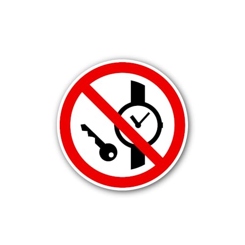 2 (Pieces) 3" and 5" Jewelry and Key Restriction Sticker, Waterproof Vinyl Decals for Many Purpose L