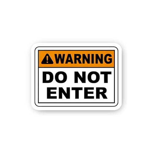 2 (Pieces) 3" and 5" Warning Do Not Enter Sticker, Waterproof Vinyl Decals for Many Purpose Like Car