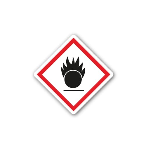 2 (Pieces) 3" and 5" Highly Flammable Sign Sticker, Waterproof Vinyl Decals for Many Purpose Like Ca