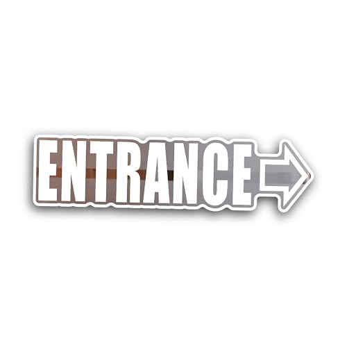 2 (Pieces) 3" and 5" Entrance Sticker, Waterproof Vinyl Decals for Many Purpose Like Cars, Trucks, L