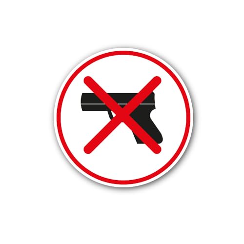 2 (Pieces) 3" and 5" No Guns Allowed Sticker, Waterproof Vinyl Decals for Many Purpose Like Cars, Tr