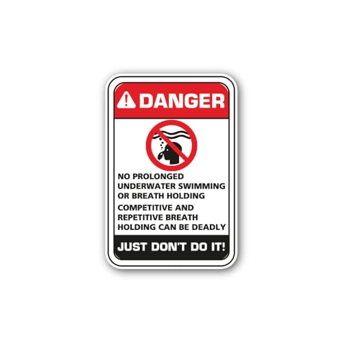 2 (Pieces) 3" and 5" The Dangers of prolonged Sign Sticker, Waterproof Vinyl Decals for Many Purpose