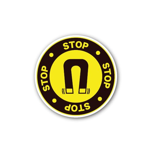 2 (Pieces) 3" and 5" Magnetic Field Sign Sticker, Waterproof Vinyl Decals for Many Purpose Like Cars