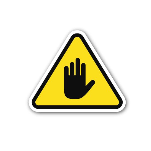 2 (Pieces) 3" and 5" Stop and do not Disturb Sign Sticker, Waterproof Vinyl Decals for Many Purpose