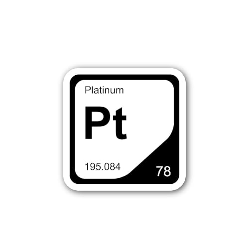 2 (Pieces) 3" and 5" Platinum Sticker, Waterproof Vinyl Decals for Many Purpose Like Cars, Trucks, L