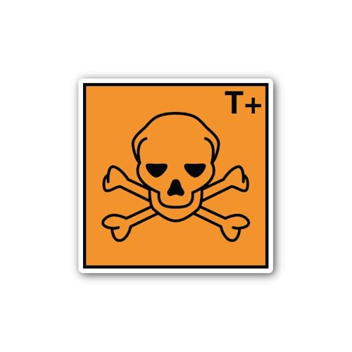 2 (Pieces) 3" and 5" Very Toxic Sticker, Waterproof Vinyl Decals for Many Purpose Like Cars, Trucks,