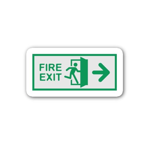 2 (Pieces) 3" and 5" Building Safety Sign Sticker, Waterproof Vinyl Decals for Many Purpose Like Car