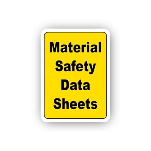 2 (Pieces) 3" and 5" Safety Data Sheet Caution Sticker, Waterproof Vinyl Decals for Many Purpose Lik
