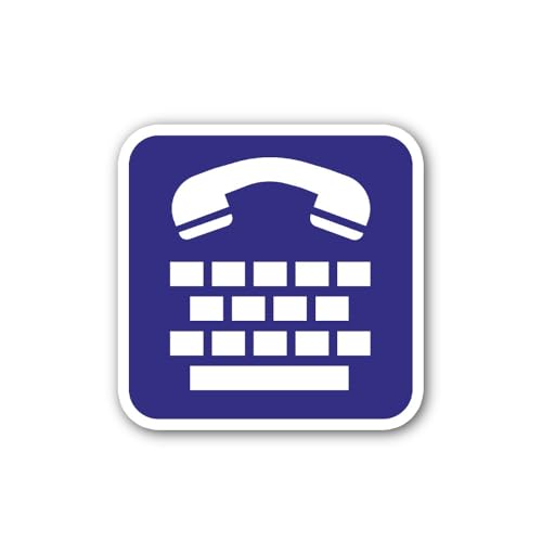 2 (Pieces) 3" and 5" Telecommunications Device for The Deaf Sign Sticker, Waterproof Vinyl Decals fo