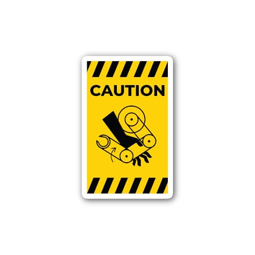 2 (Pieces) 3" and 5" Hand Crush Robot Sticker, Waterproof Vinyl Decals for Many Purpose Like Cars, T