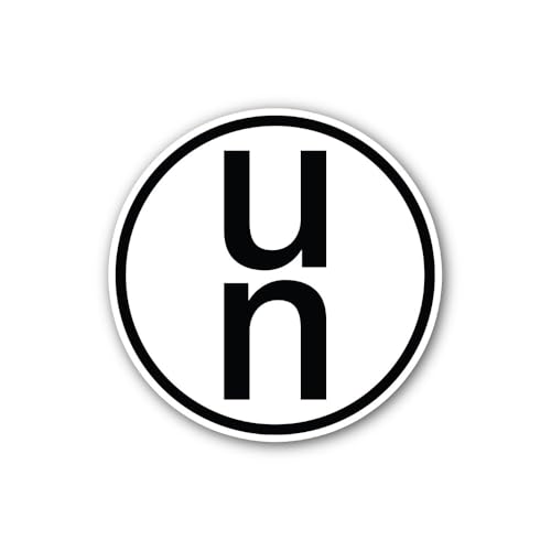 2 (Pieces) 3" and 5" UN Symbol Sticker, Waterproof Vinyl Decals for Many Purpose Like Cars, Trucks,