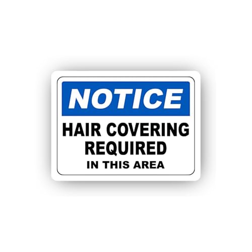 2 (Pieces) 3" and 5" Deated Area Hair Covering Notice Sticker, Waterproof Vinyl Decals for Many Purp