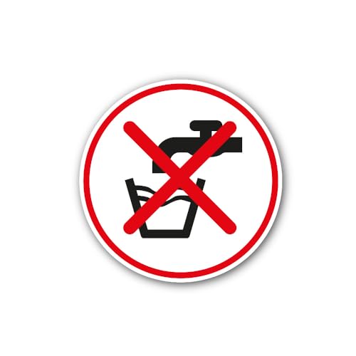 2 (Pieces) 3" and 5" No Drinking Water Sign Sticker, Waterproof Vinyl Decals for Many Purpose Like C