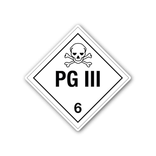 2 (Pieces) 3" and 5" Class 6 Toxic Substances Sticker, Waterproof Vinyl Decals for Many Purpose Like