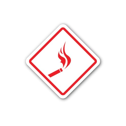 2 (Pieces) 3" and 5" Lit Cigarette Sticker, Waterproof Vinyl Decals for Many Purpose Like Cars, Truc