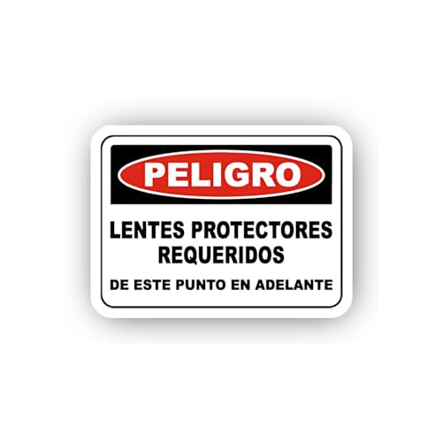 2 (Pieces) 3" and 5" Spanish Danger Eye Safety Sticker, Waterproof Vinyl Decals for Many Purpose Lik