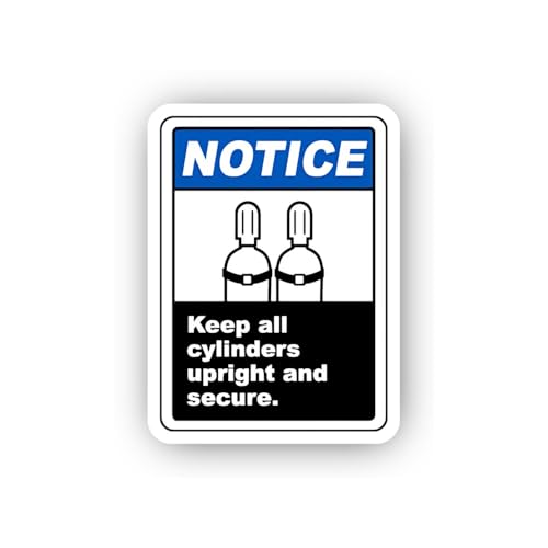 2 (Pieces) 3" and 5" Cylinder Upright Notice Sticker, Waterproof Vinyl Decals for Many Purpose Like