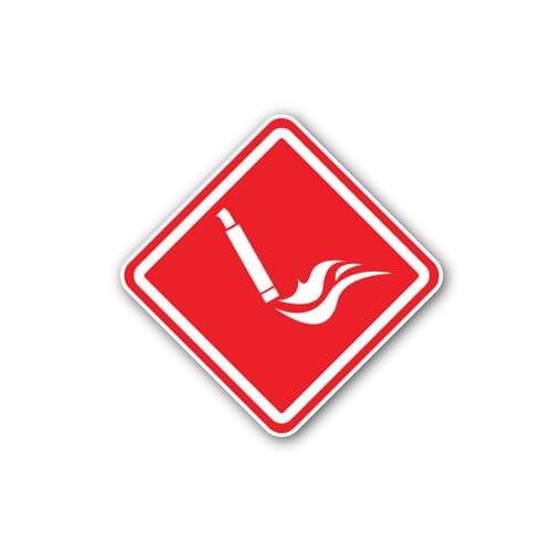 2 (Pieces) 3" and 5" Standard Hazard Pictogram Sign Sticker, Waterproof Vinyl Decals for Many Purpos