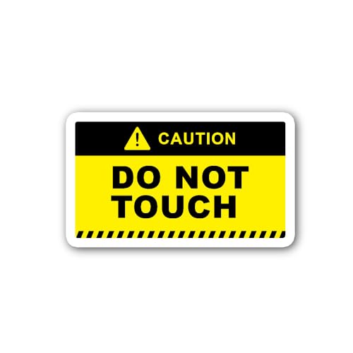 2 (Pieces) 3" and 5" Caution DO NOT Sticker, Waterproof Vinyl Decals for Many Purpose Like Cars, Tru