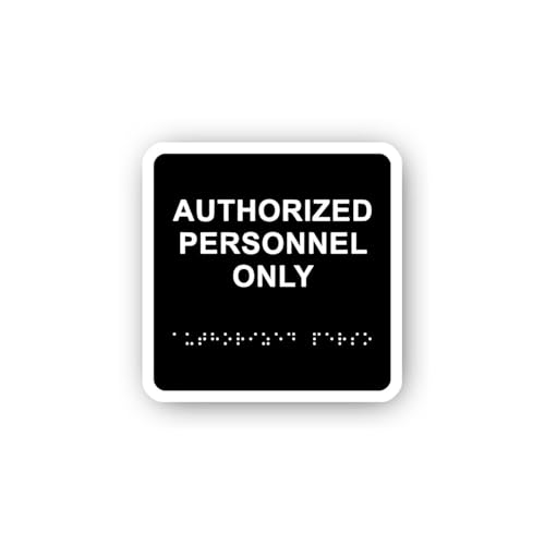 2 (Pieces) 3" and 5" @uthorized Personnel Only Sign Sticker, Waterproof Vinyl Decals for Many Purpos