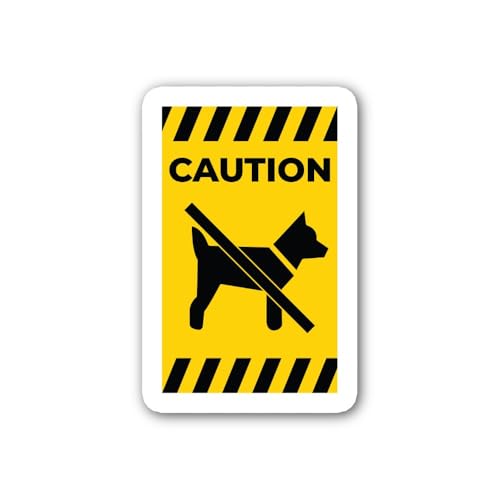 2 (Pieces) 3" and 5" No Dogs Sign Sticker, Waterproof Vinyl Decals for Many Purpose Like Cars, Truck